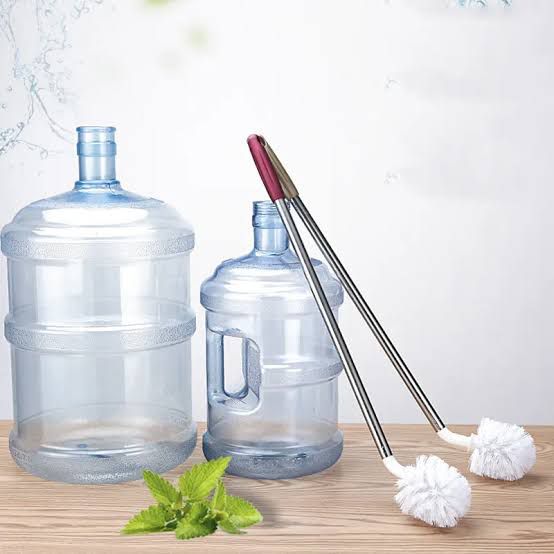 19 Liter Bottle Cleaning Brush | Water Can Washing Brush | Steel Handle Long Brush