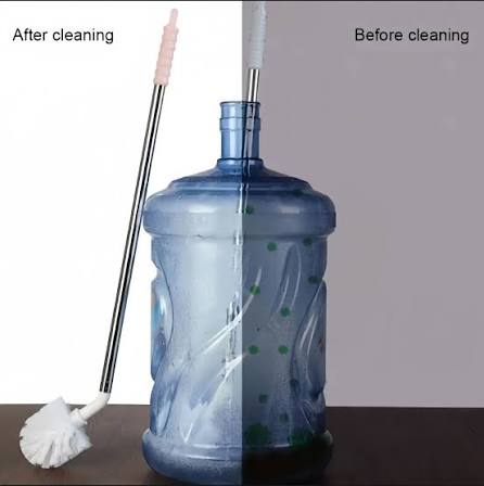 19 Liter Bottle Cleaning Brush | Water Can Washing Brush | Steel Handle Long Brush